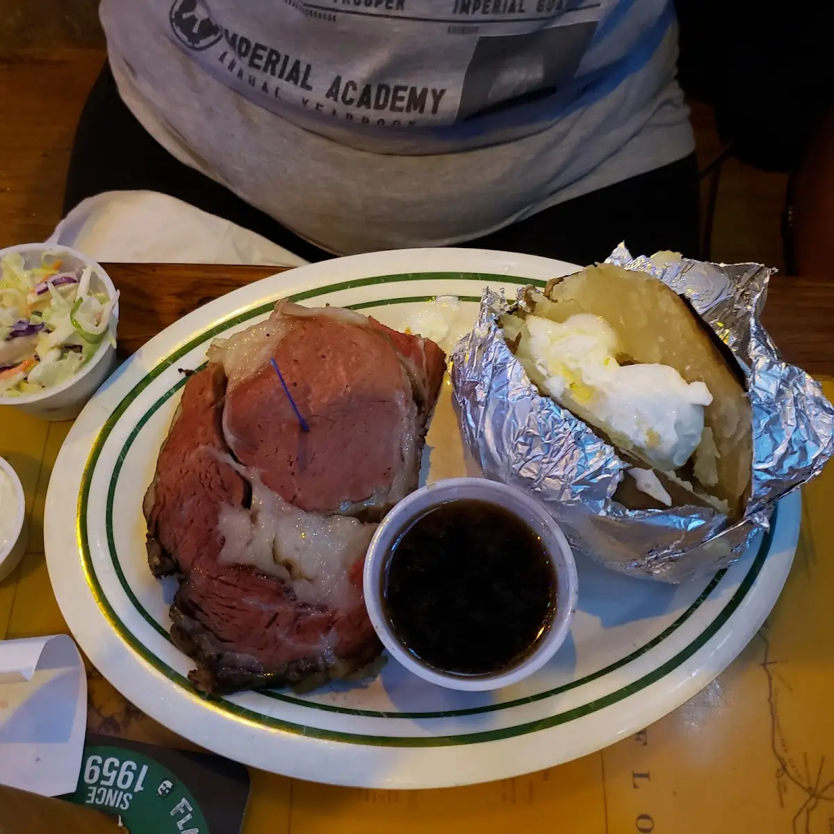Prime Rib and Baked Potato