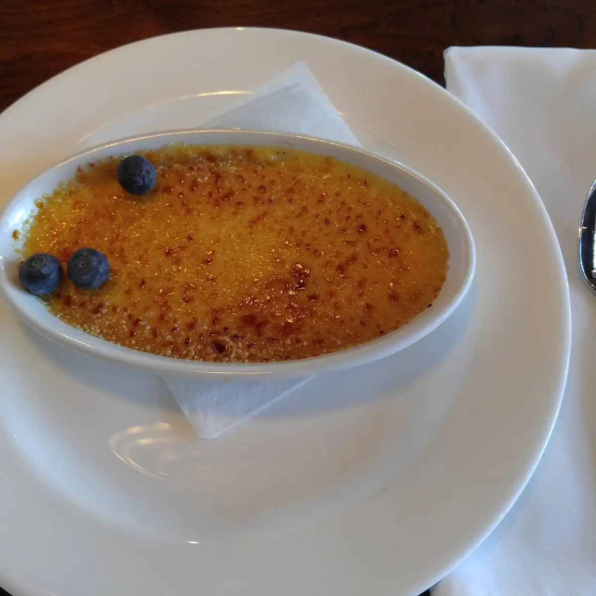 Dessert Creme Brulee with Berries