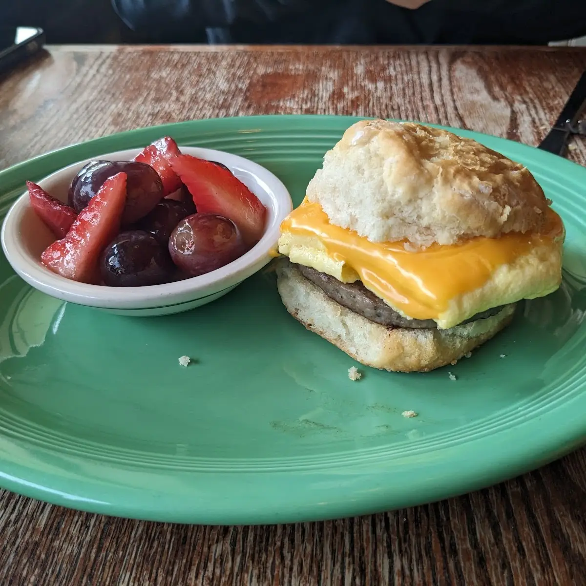Egg Sausage Cheese Biscuit