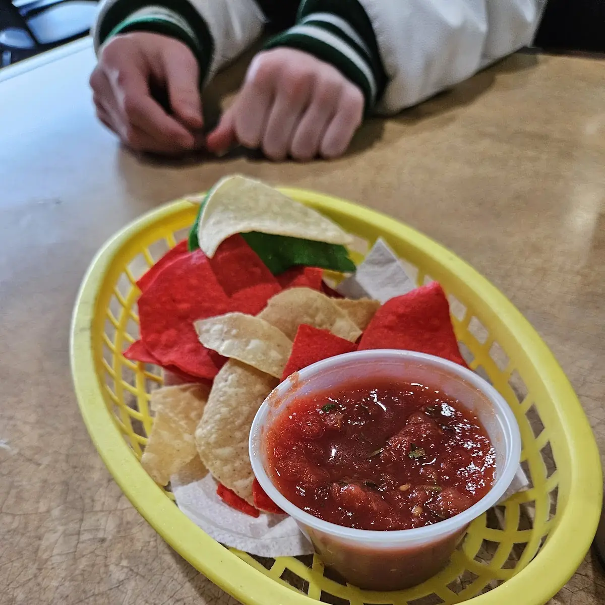 Chip & Refried Beans or Salsa