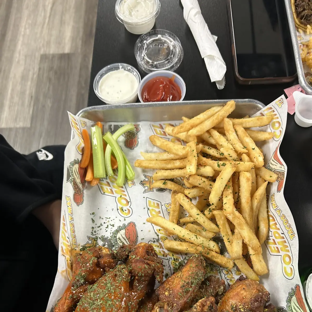 Lemon Pepper Wings and Fries