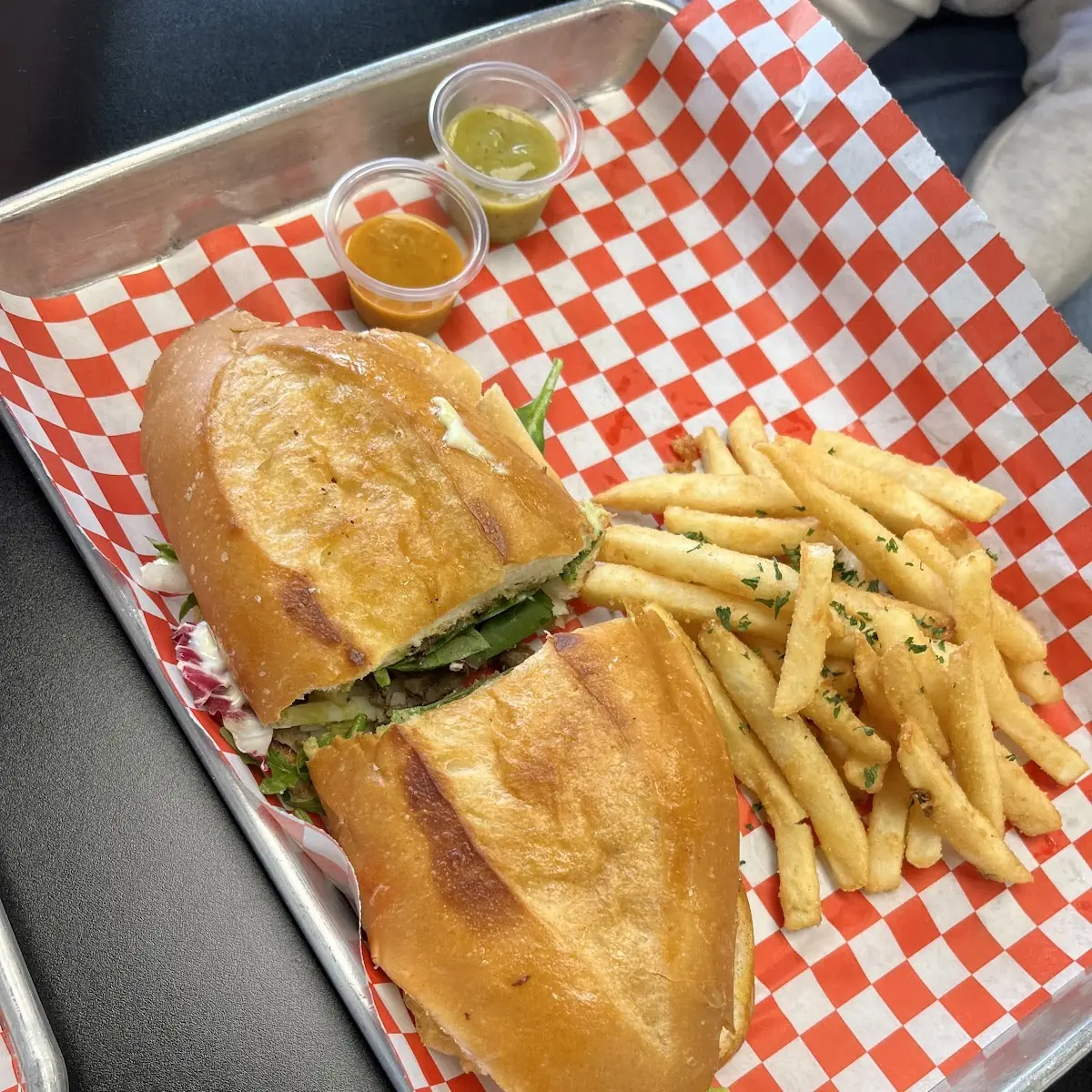 Torta De Asada with Fries