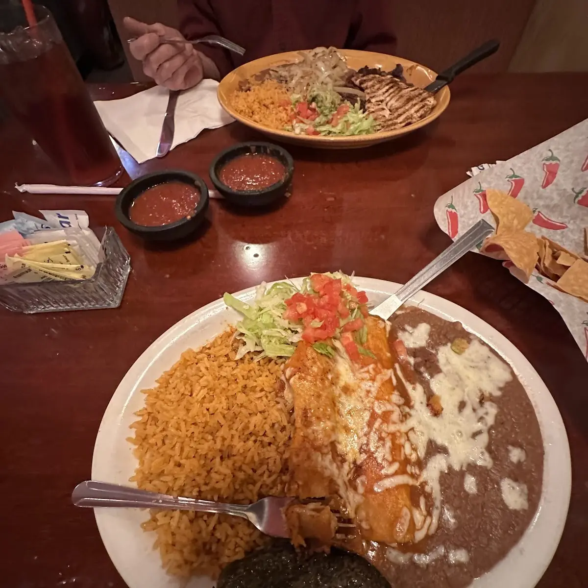 Enchiladas Rice Beans