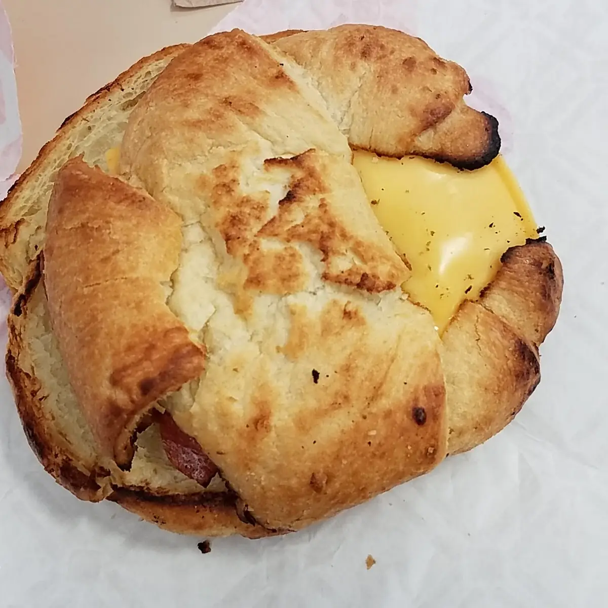 Bacon Egg Cheese Croissant Sandwich