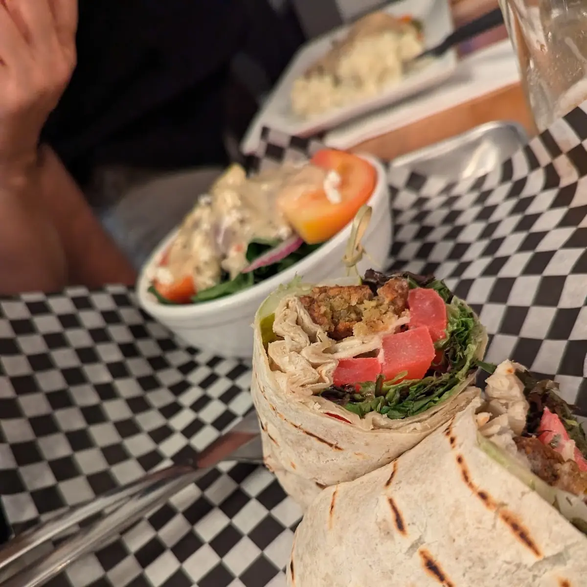 Falafel Wrap, Corks Wine Bar & Eatery