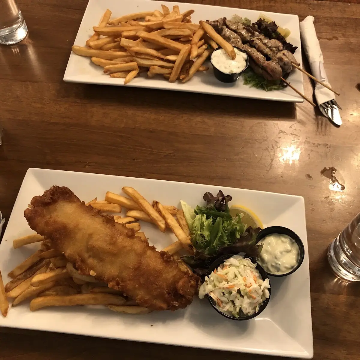 Fish & Chips, Corks Wine Bar & Eatery