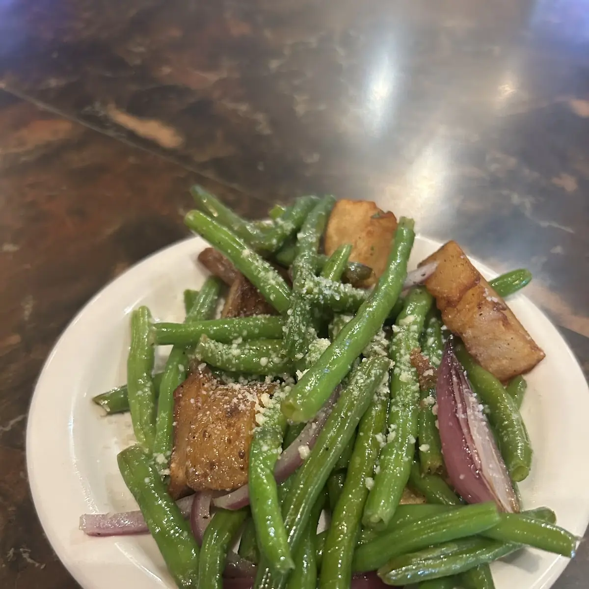 Green Beans with Potatoes and Onions