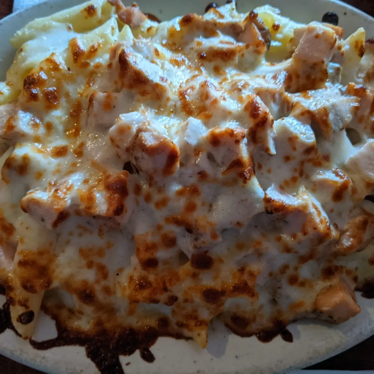 Grilled Chicken Alfredo Mostacolli
