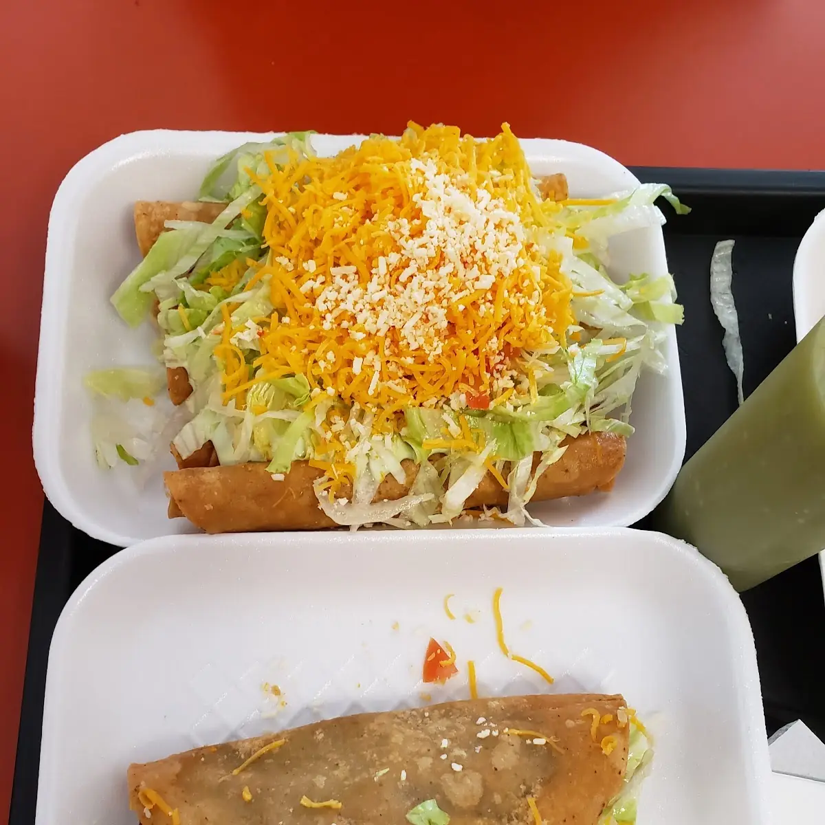 1 Beef Taco 1 Bean Tostada 3 Rolled Tacos Combo