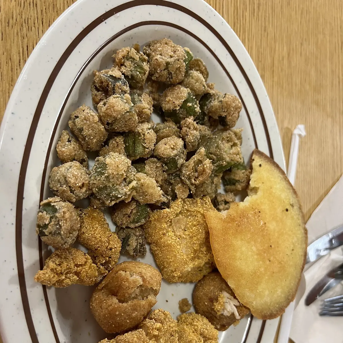 Fried Okra and Cornbread