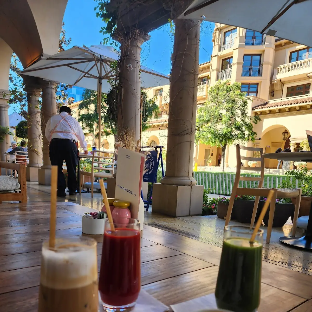 Ice Caffe Latte Cappuccino Green Juice and One More