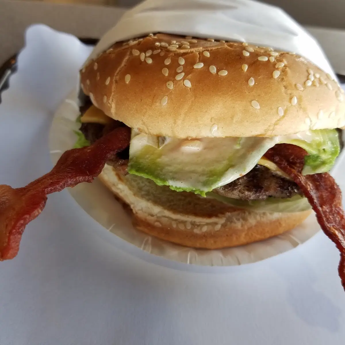 Avocado Bacon Cheeseburger