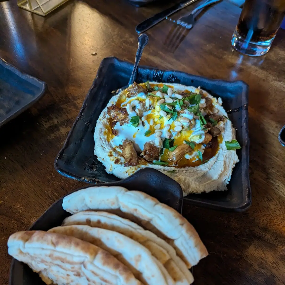 Lamb Shawarma Hummus and Pita