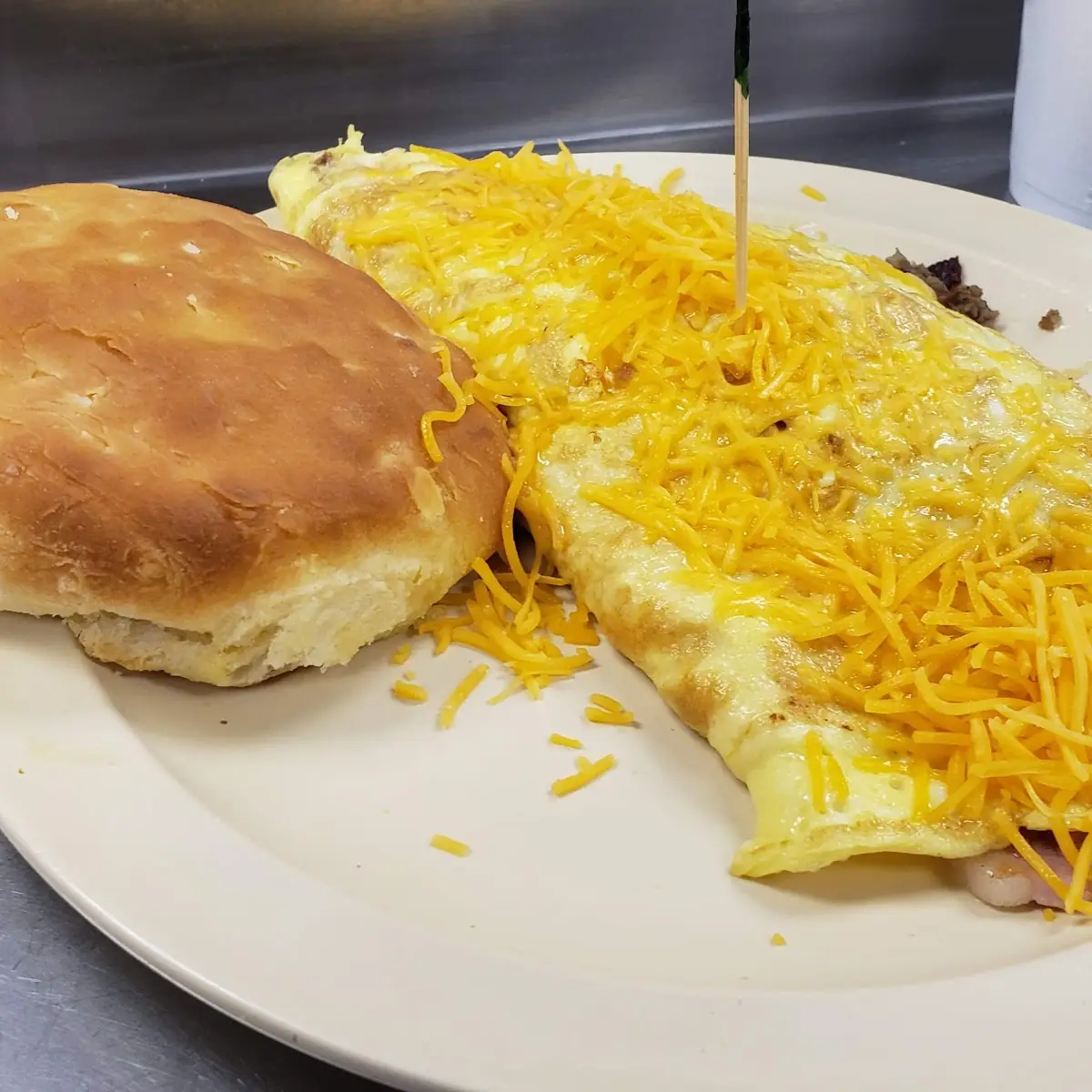 Bacon or Sausage & Cheese Omelet
