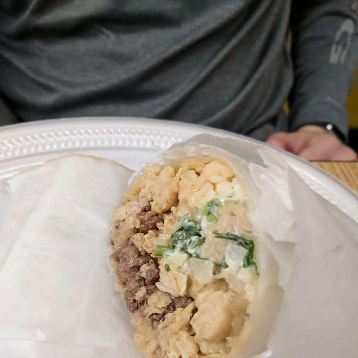Steak and Chicken Burrito