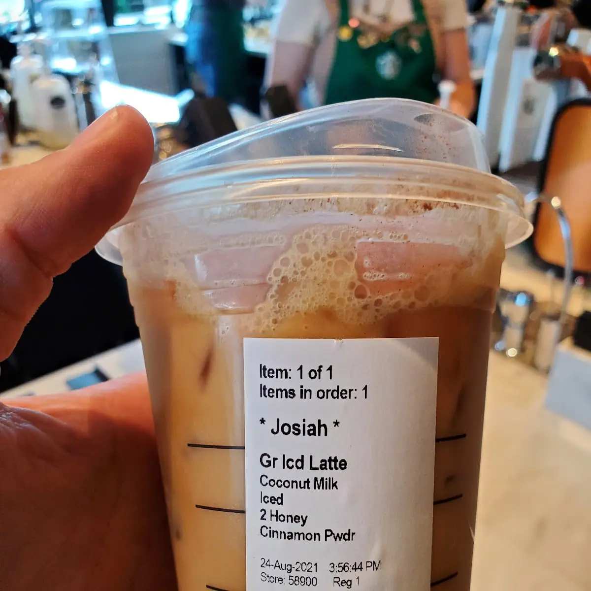 Iced Coconut Milk Latte