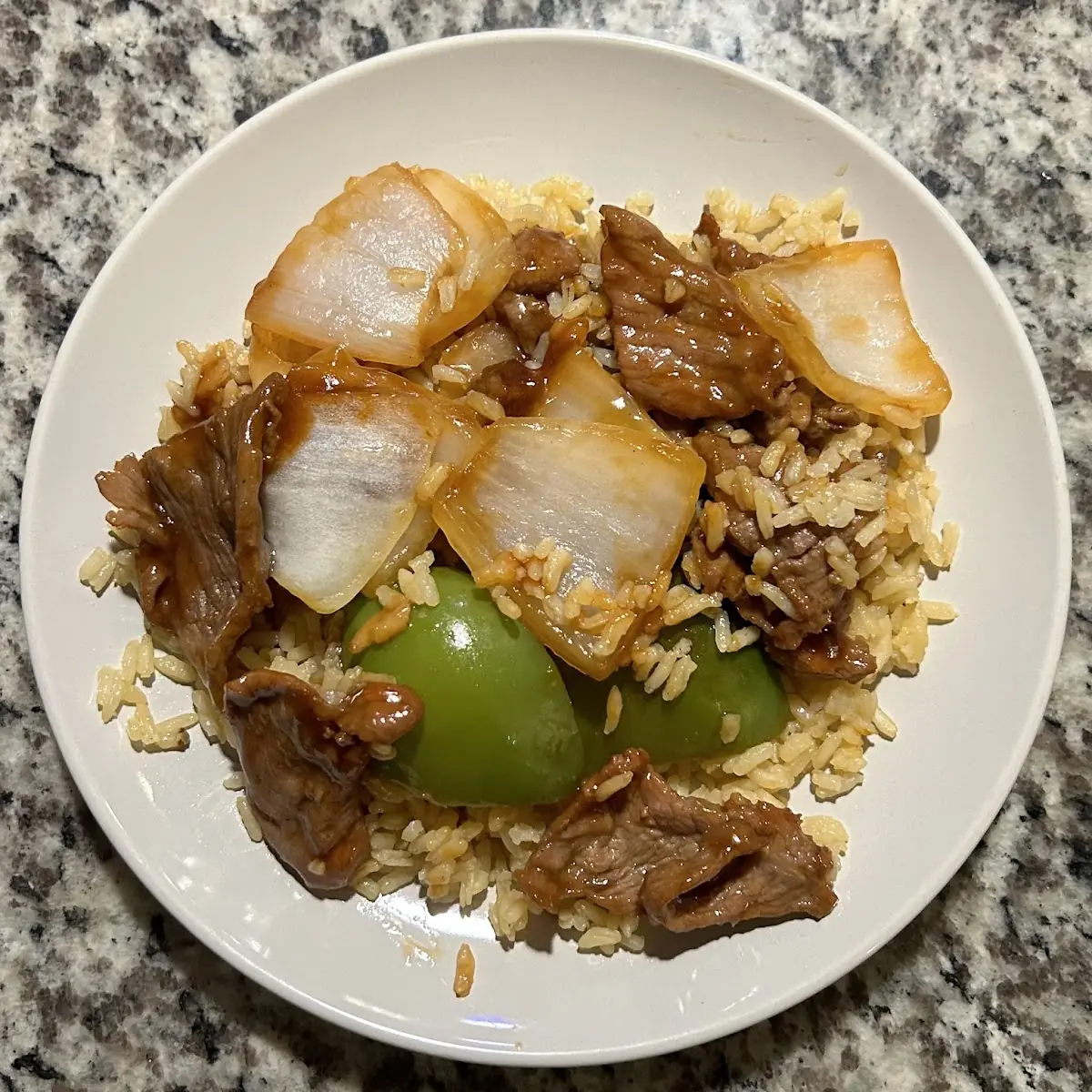 Pepper Steak and Egg Roll