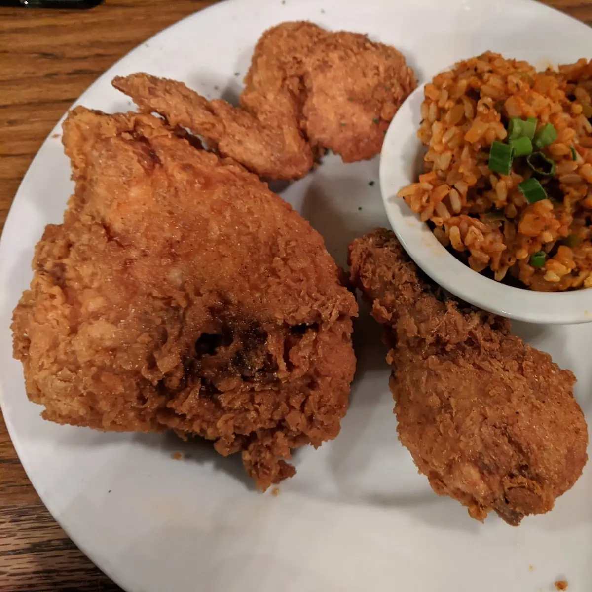 Fried Chicken with Mac and Cheese Side
