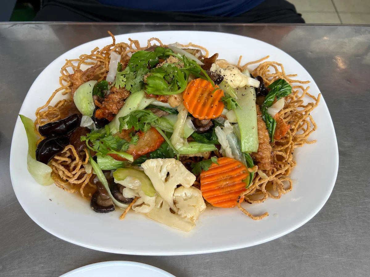 Stir Fries with Crispy Noodle, Tinh Lac Vietnamese Vegetarian Restaurant