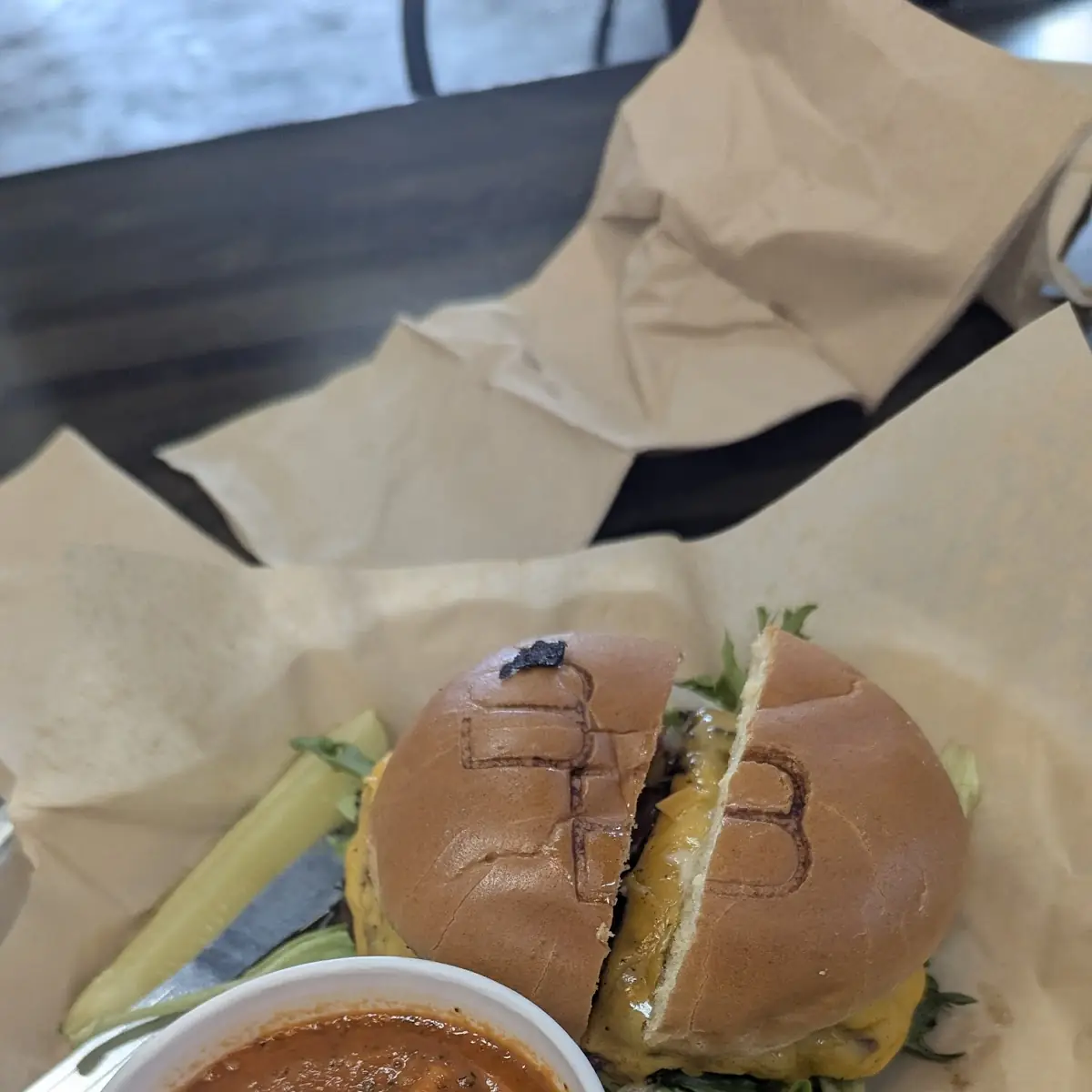 Bull Burger w Tomato Bisque