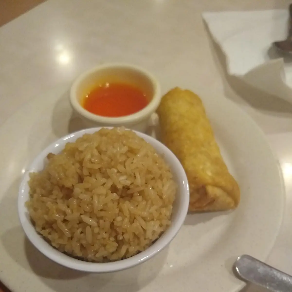 Fried Rice and Egg Roll