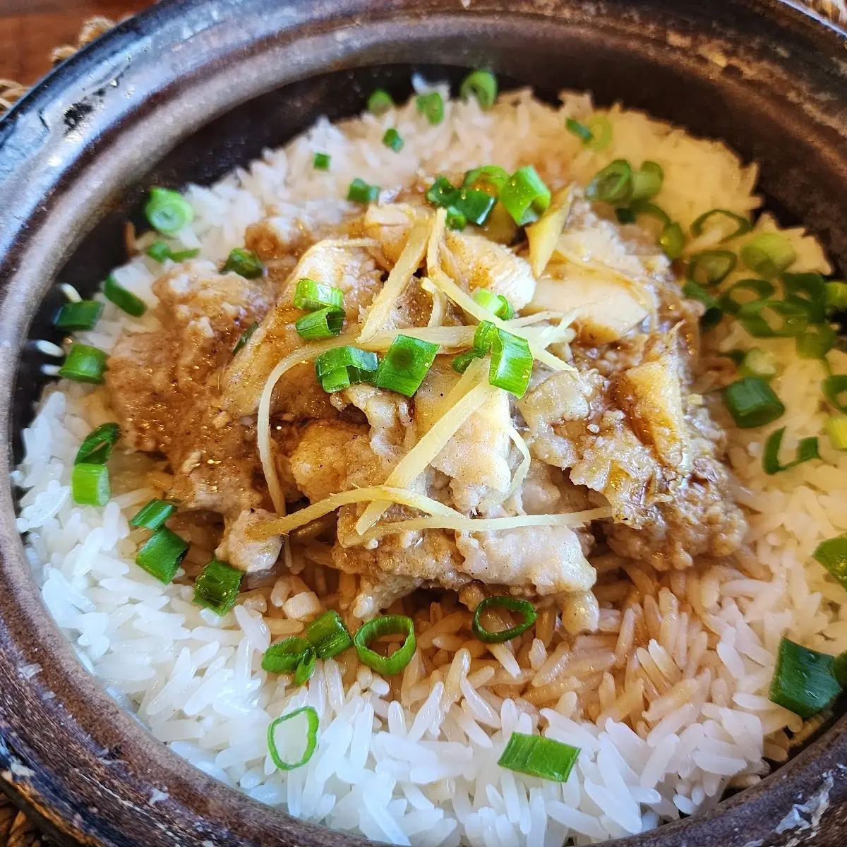 Salted Fish with Pork Clay Pot Rice