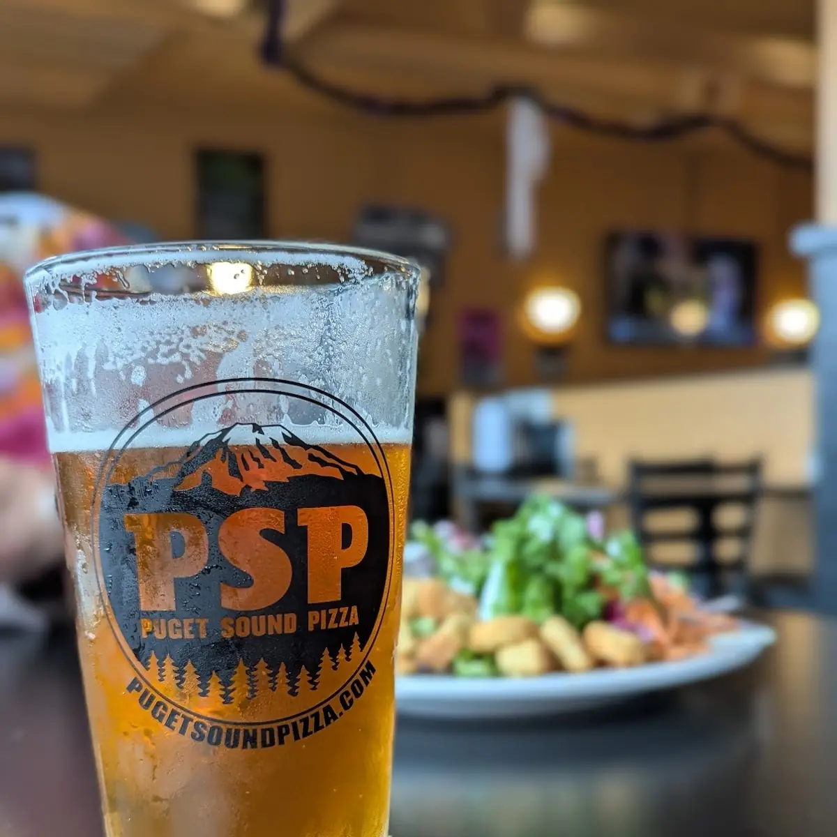 Beer with Side Salad