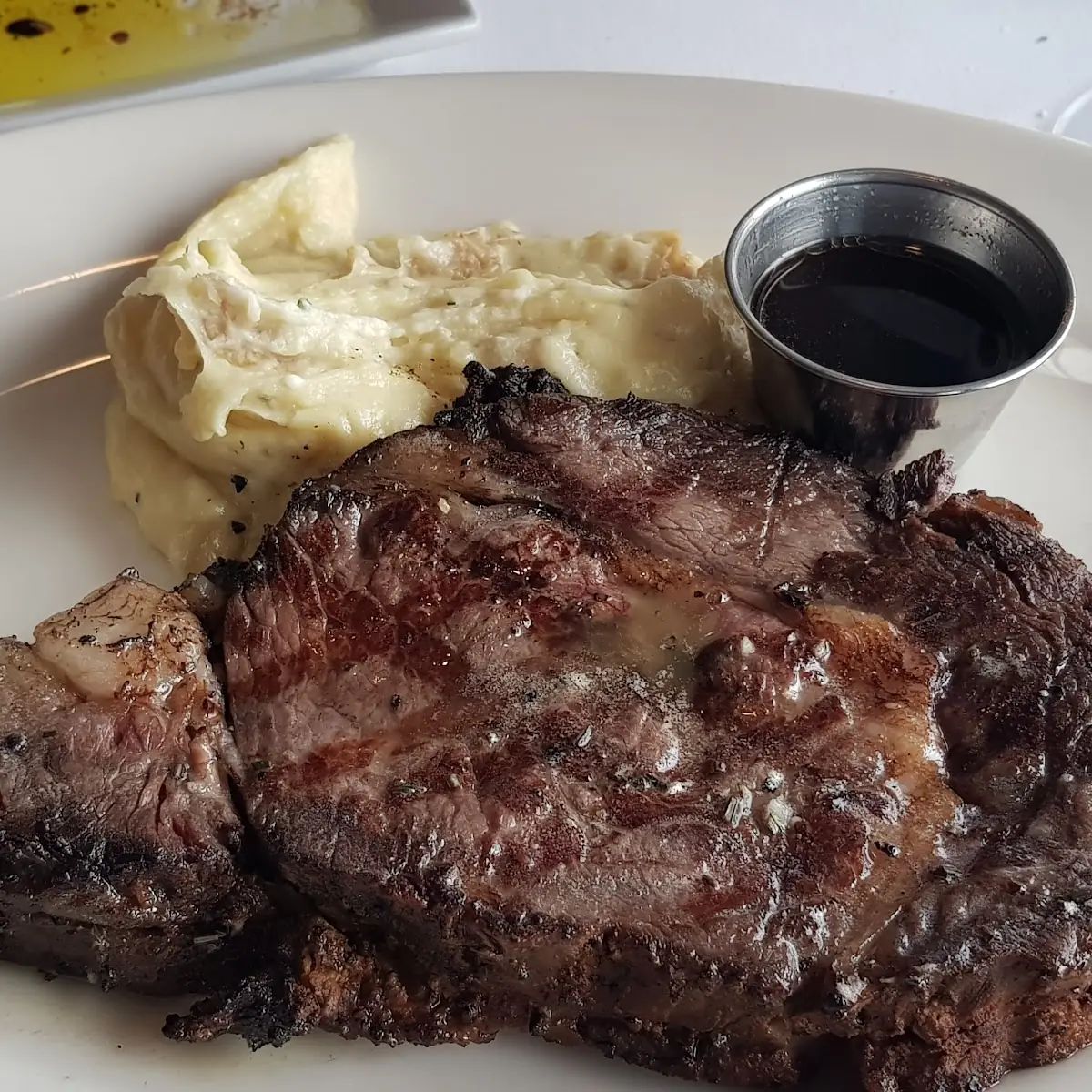 Ribeye Steak and Mashed Potatoes