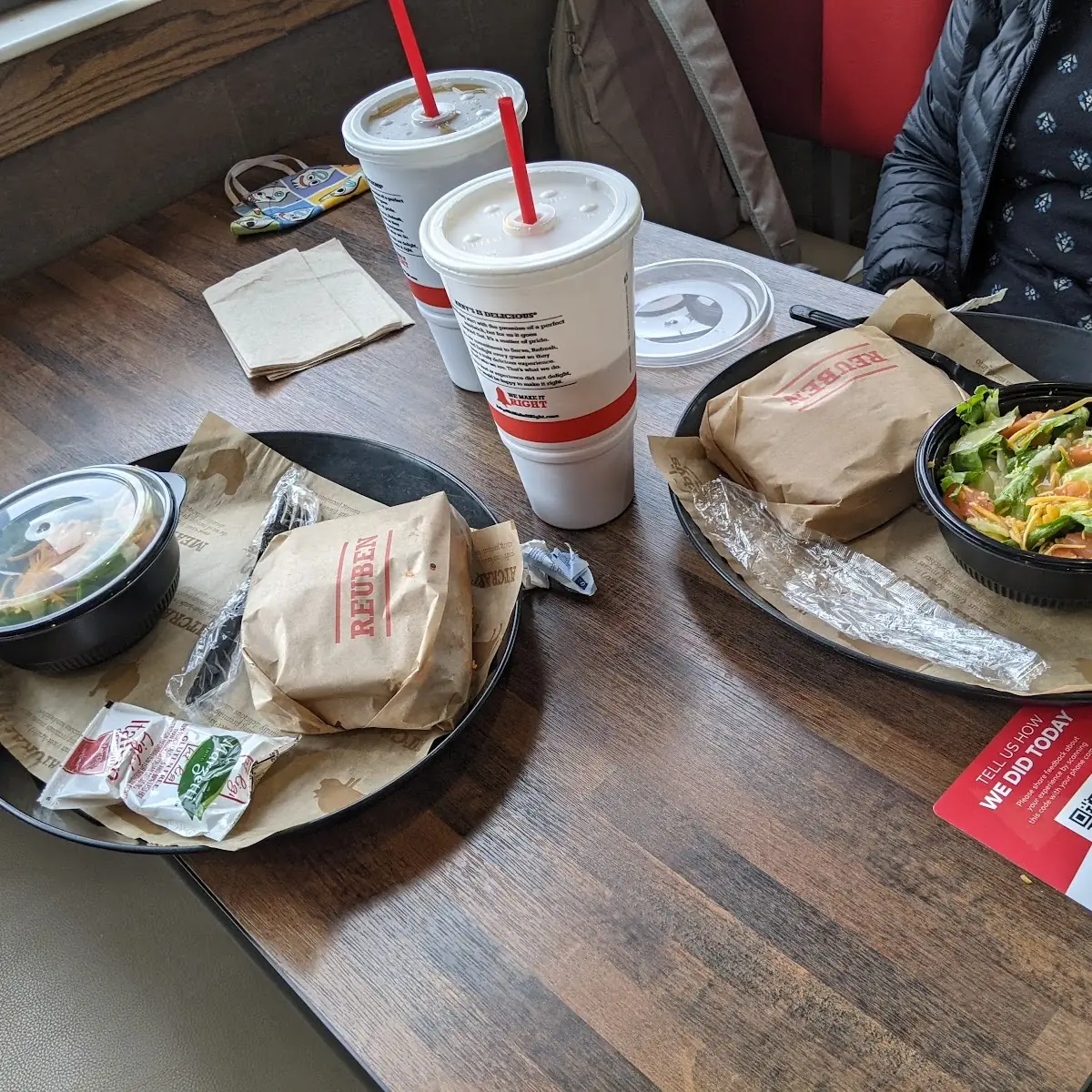 Corned Beef Reuben and Side Salad