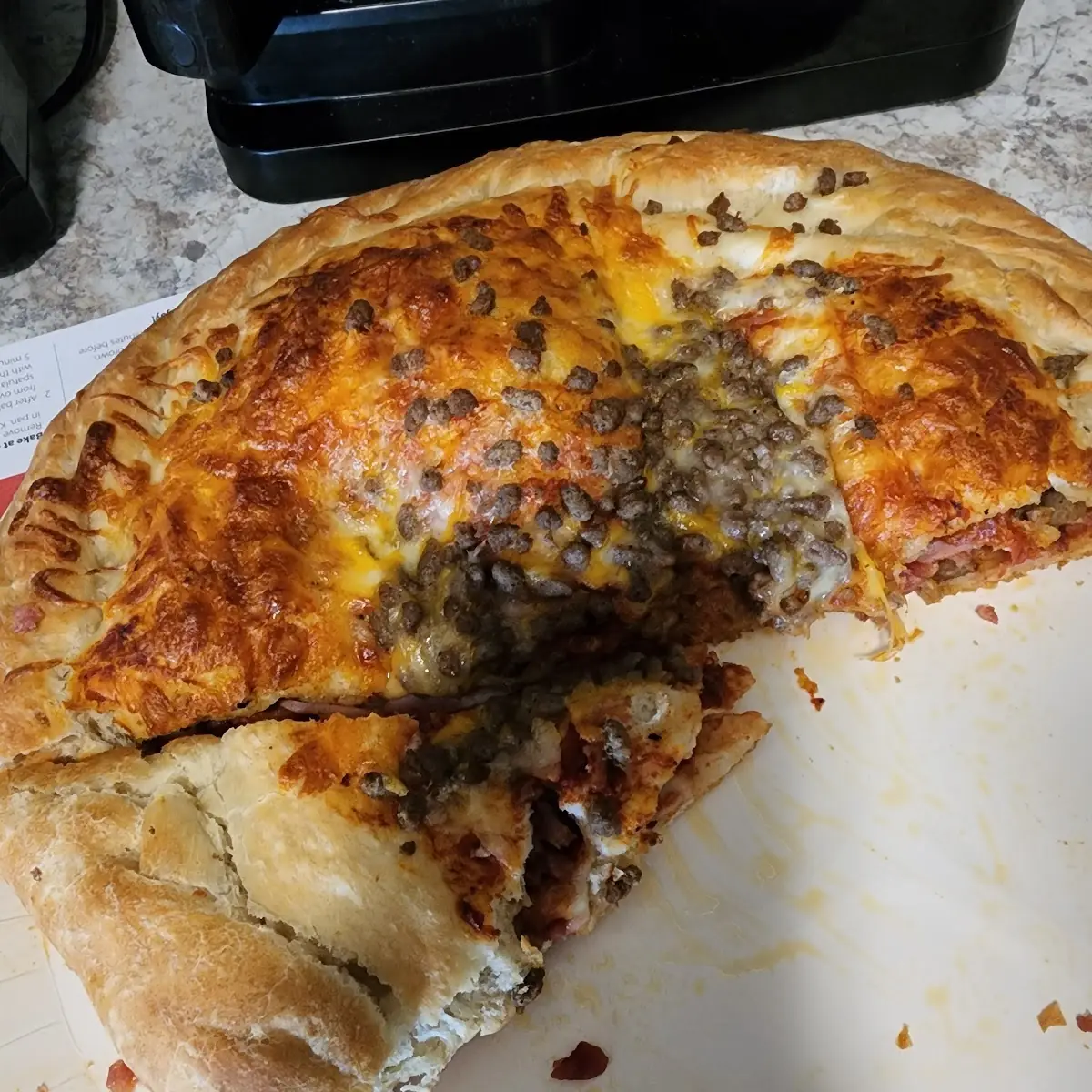 Stuffed Meat Pizza