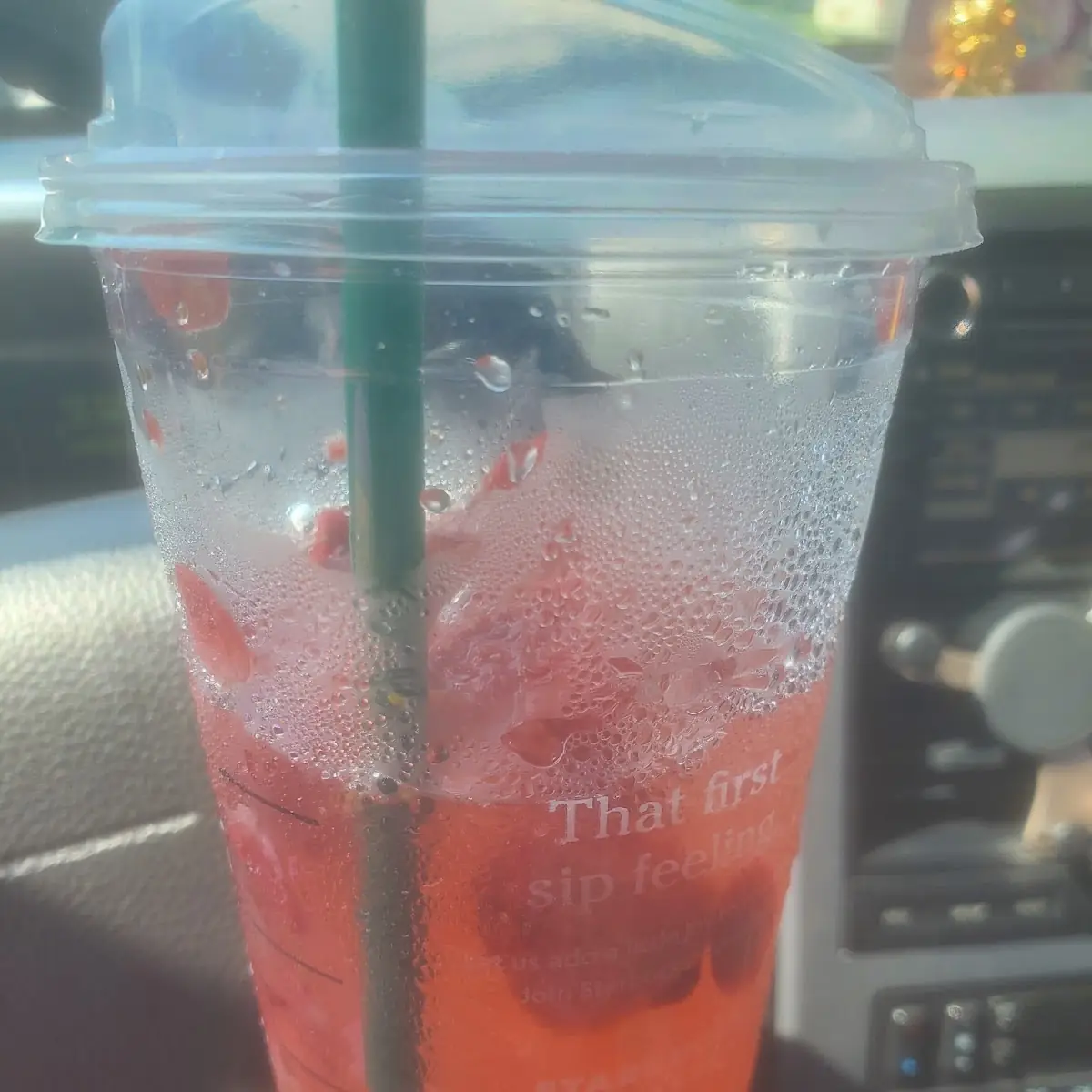 Strawberry Açaí Starbucks Refreshers Beverage