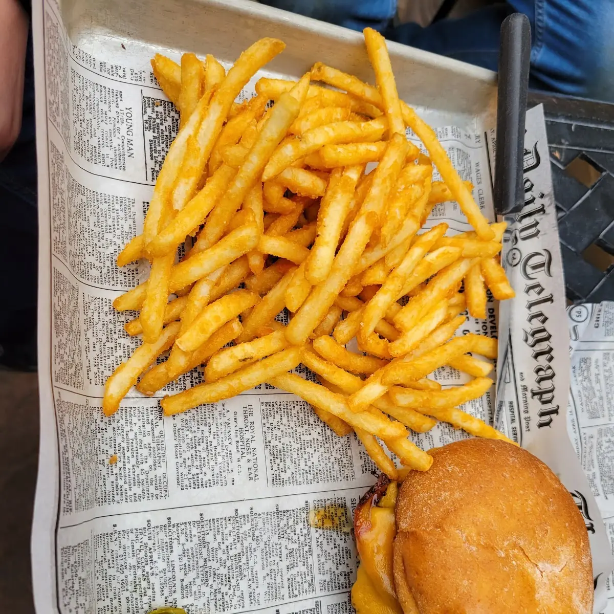 Bacon Cheddar Burger with Fries