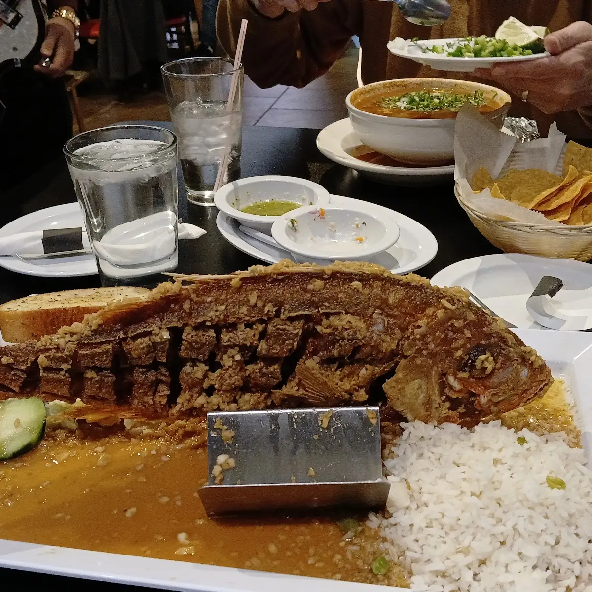 Huachinango in Garlic Sauce