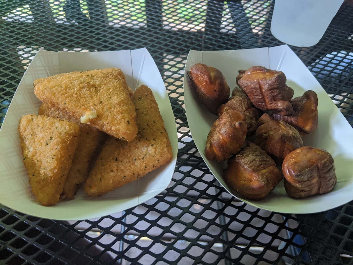 Mozzarella Wedges and Pretzel Bites