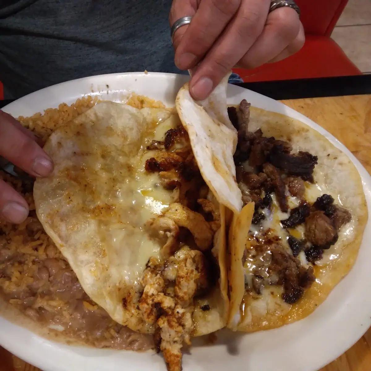 Chicken Tacos Rice & Beans