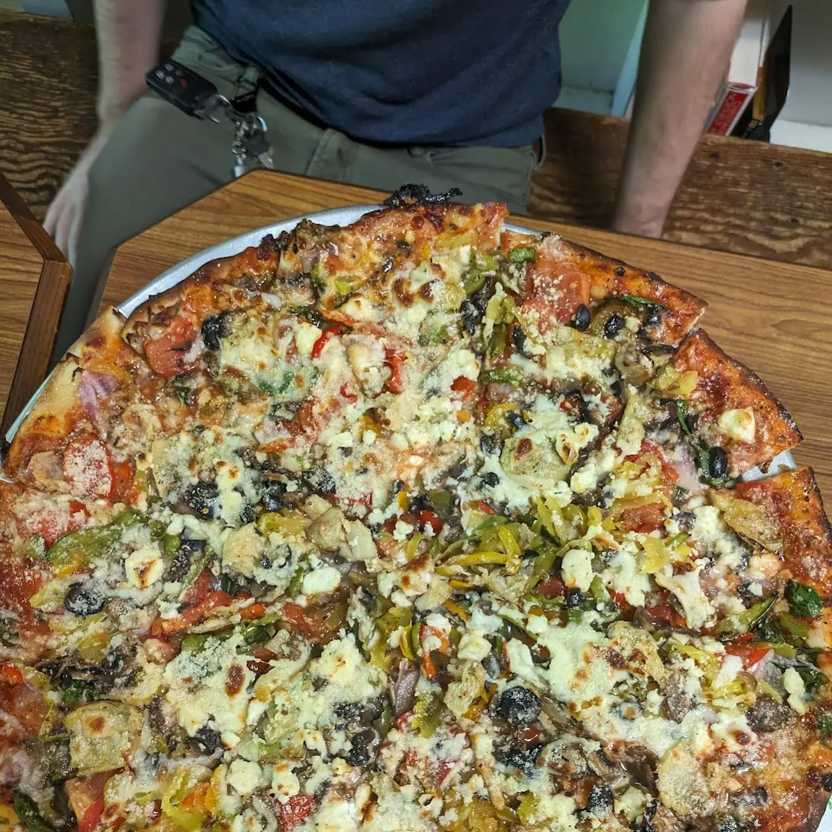 Greek Pizza with White Sauce