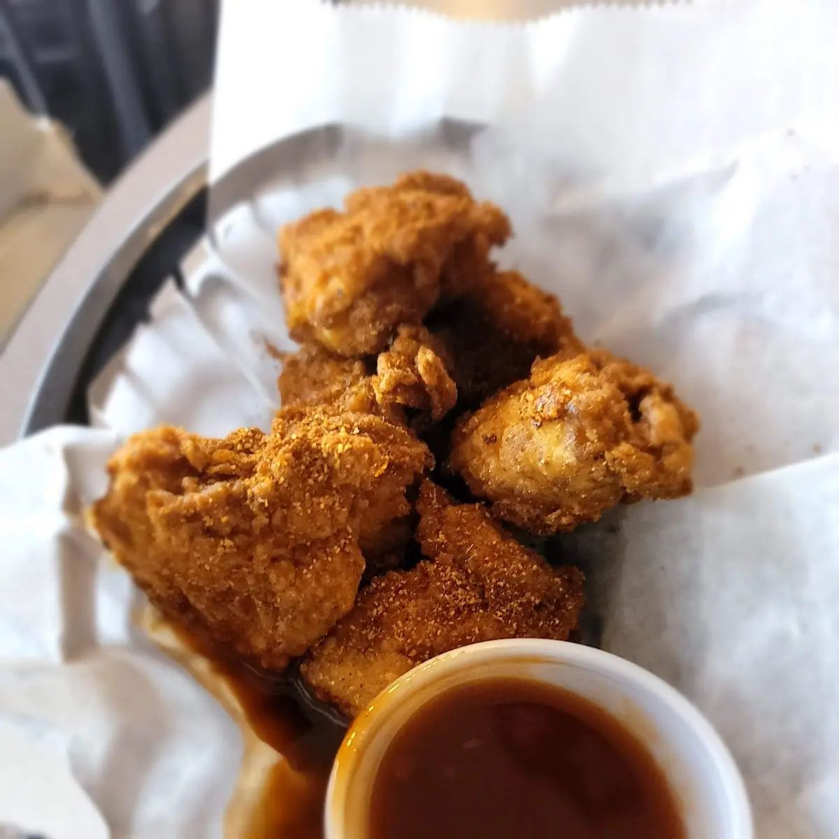 Dry Rub Wings with Hot Sauce on the Side