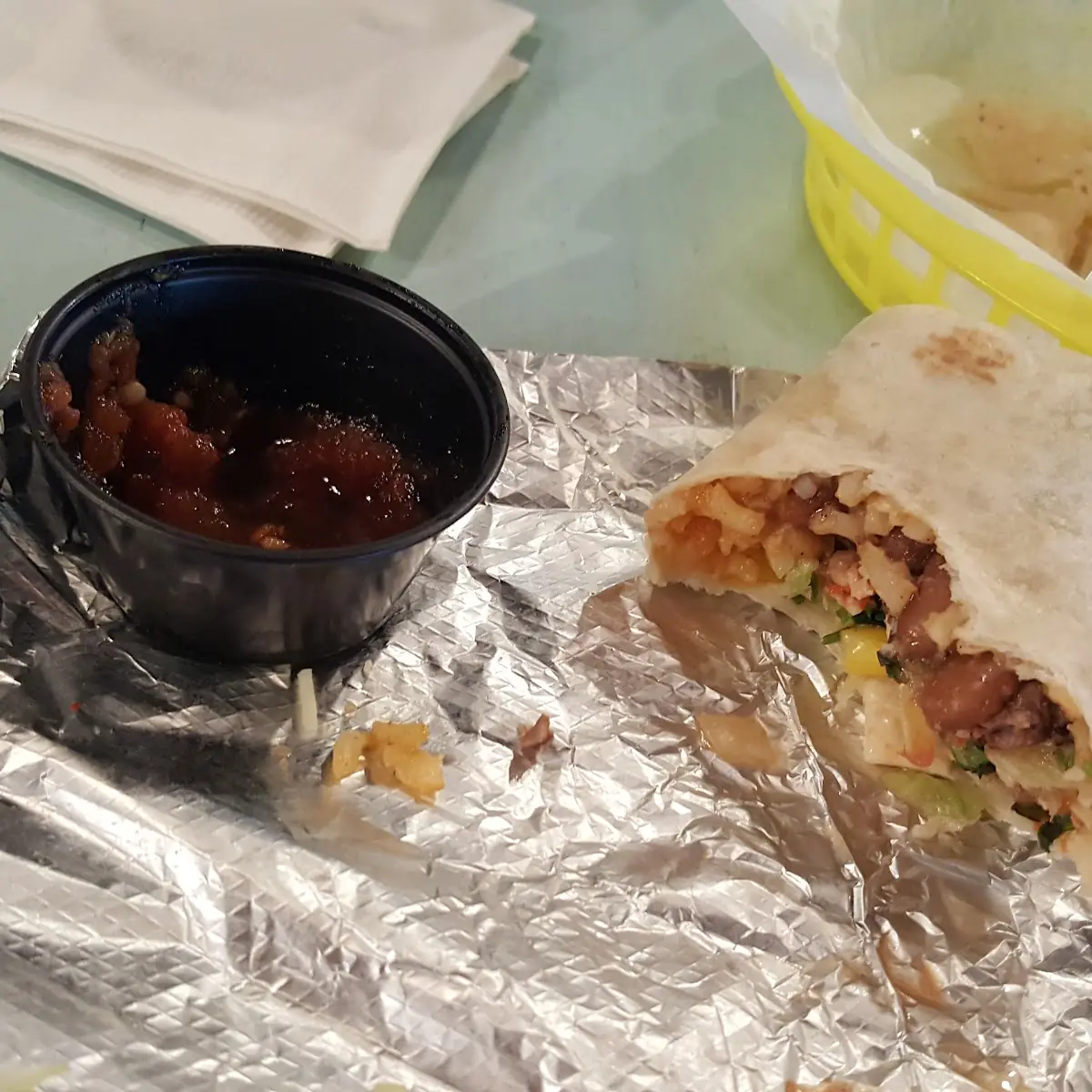 Small Burrito Combo with Chips Salsa and Drink