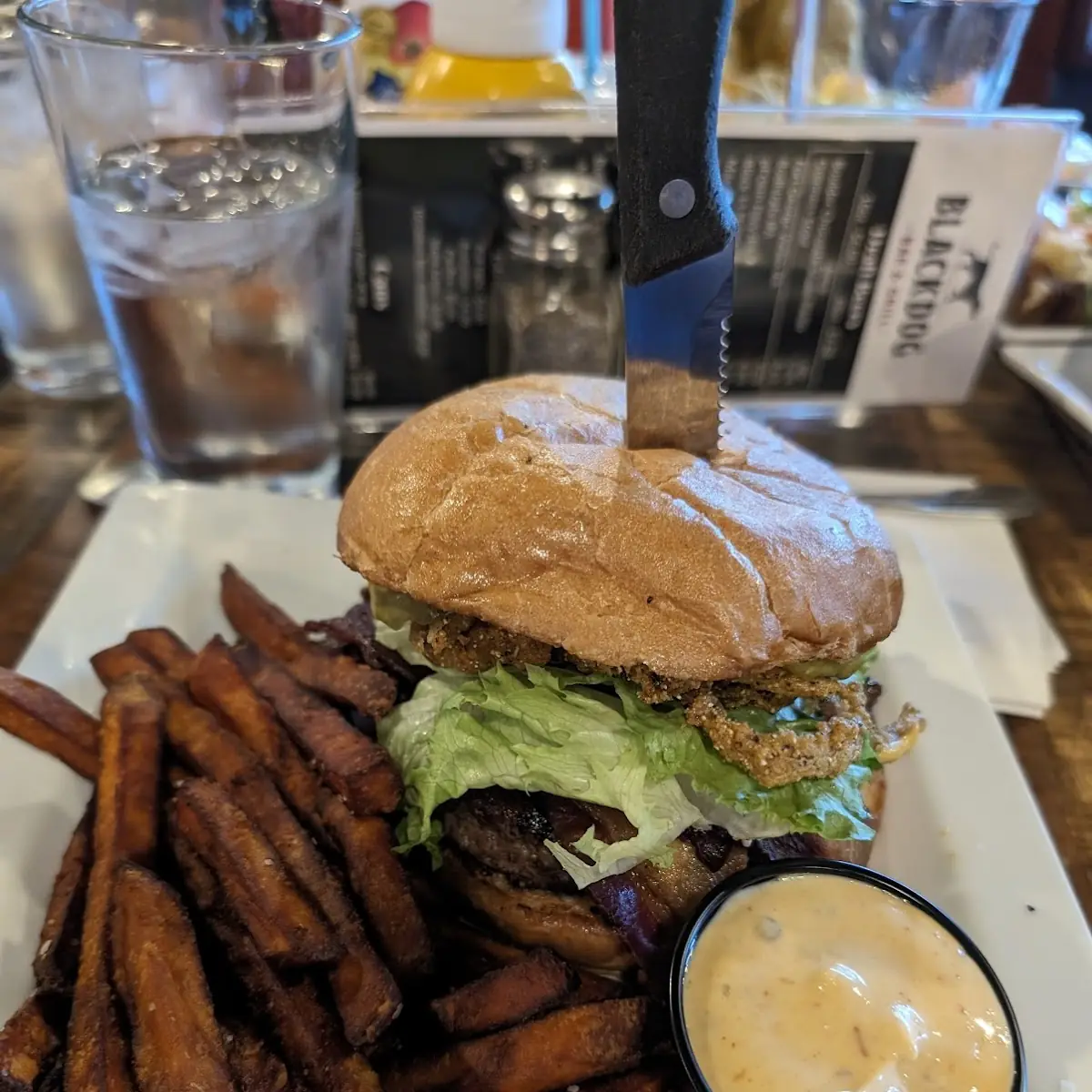 Classic Cheeseburger with Sweet Potato Fries