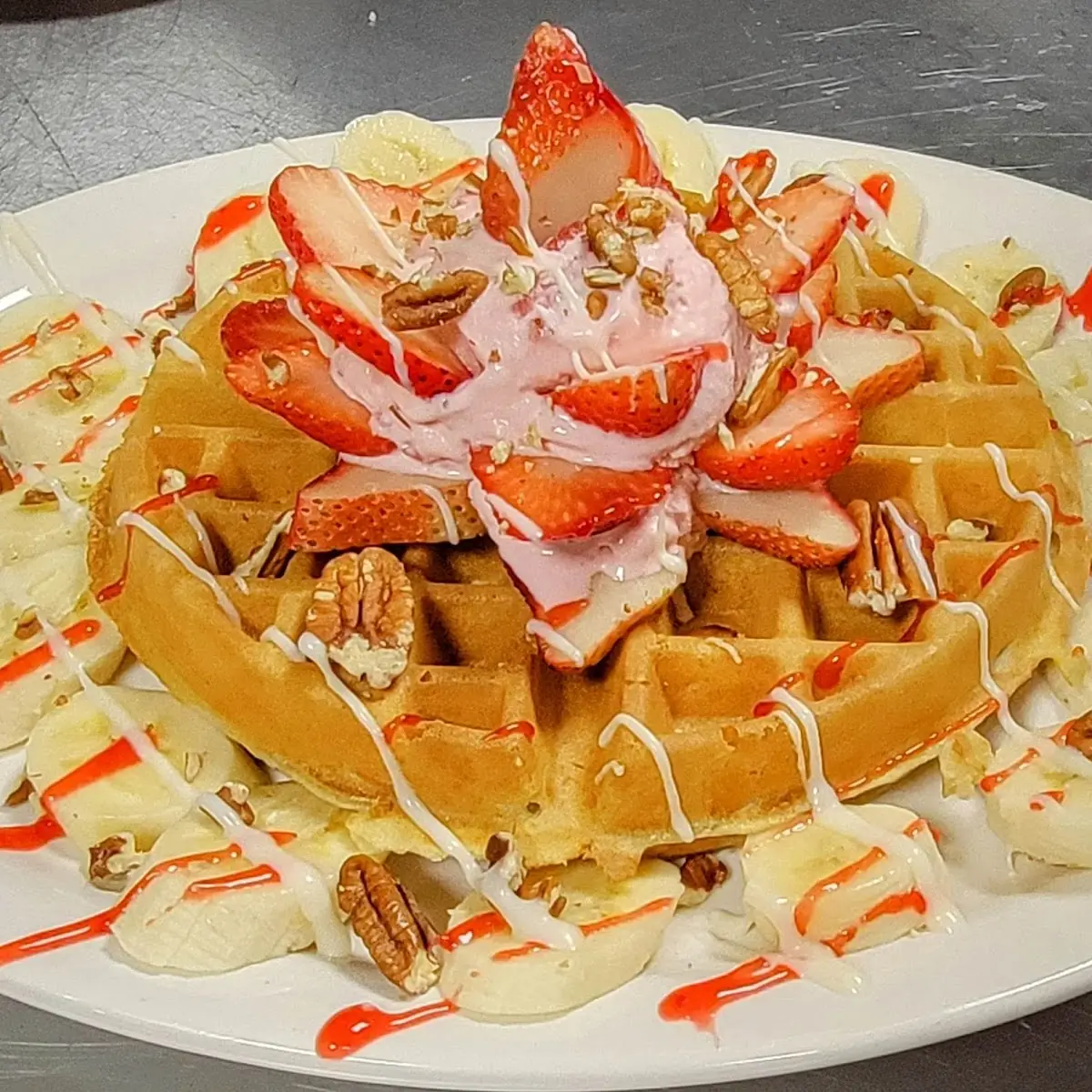 Banana Split Waffle