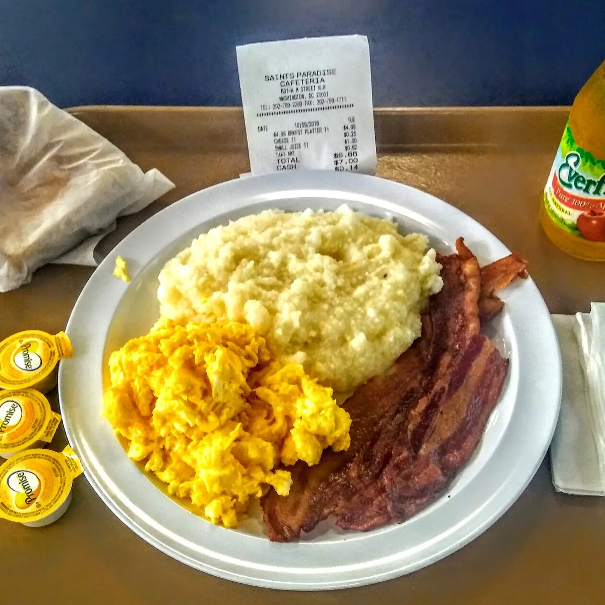 Scrambled Eggs with Cheese Bacon