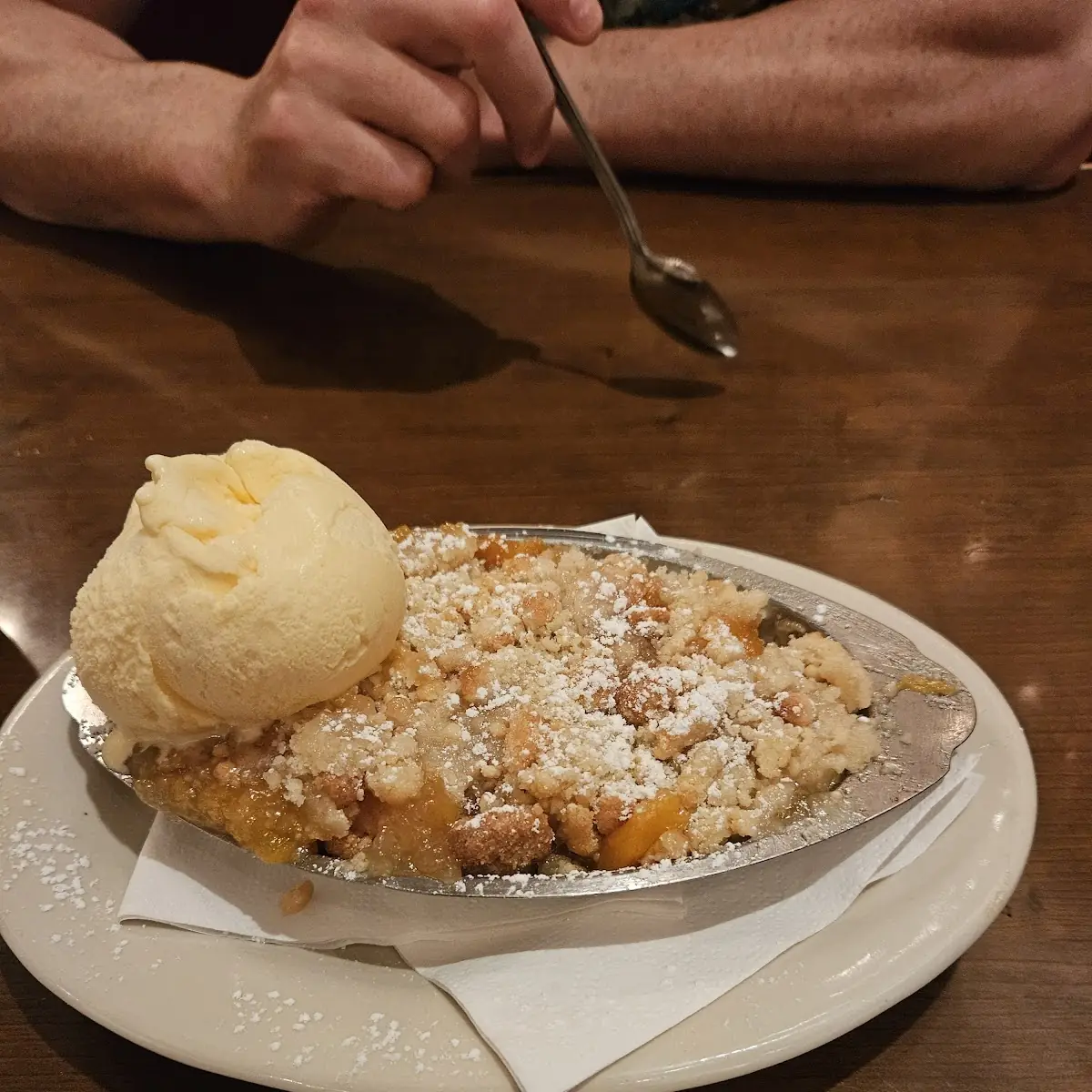 Peach Cobbler Vanilla Ice Cream