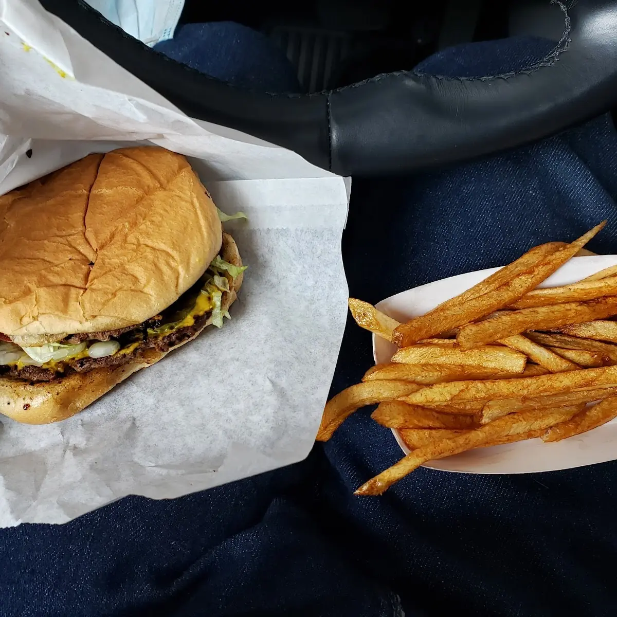 Double Cheeseburger and Fries