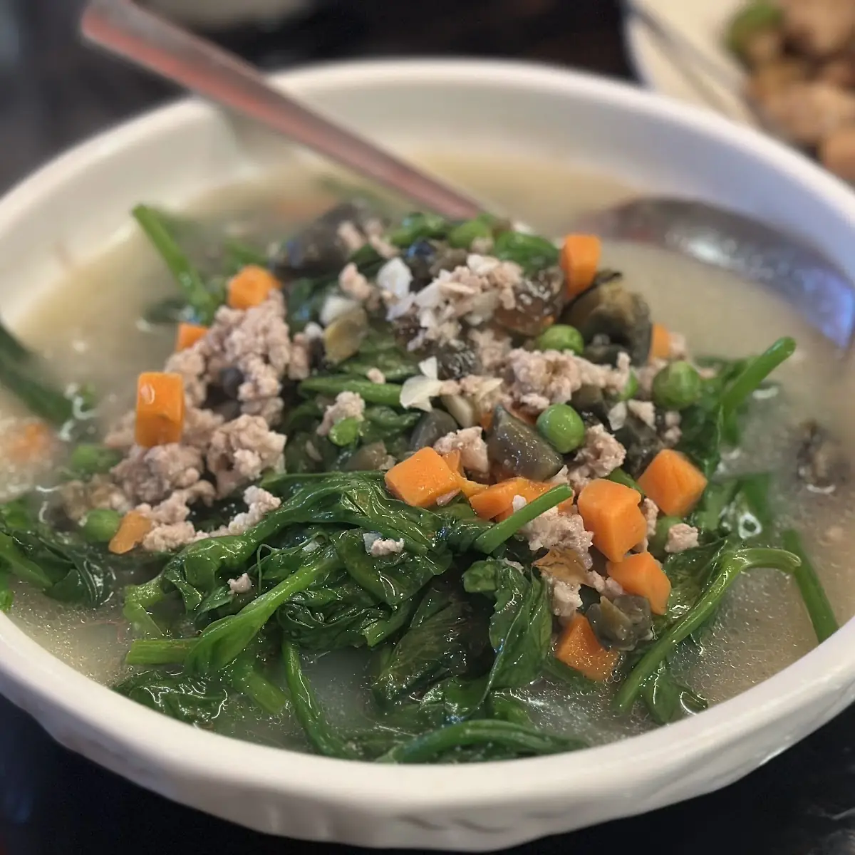 Minced Pork and Vegetable Soup