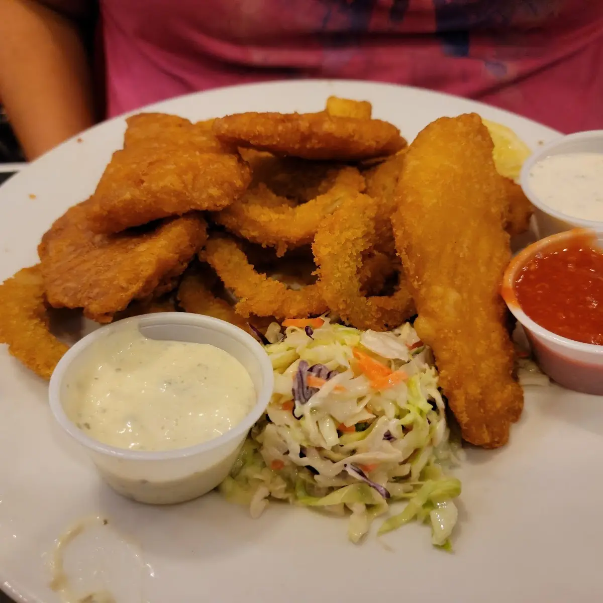Fried Fish with Onion Rings