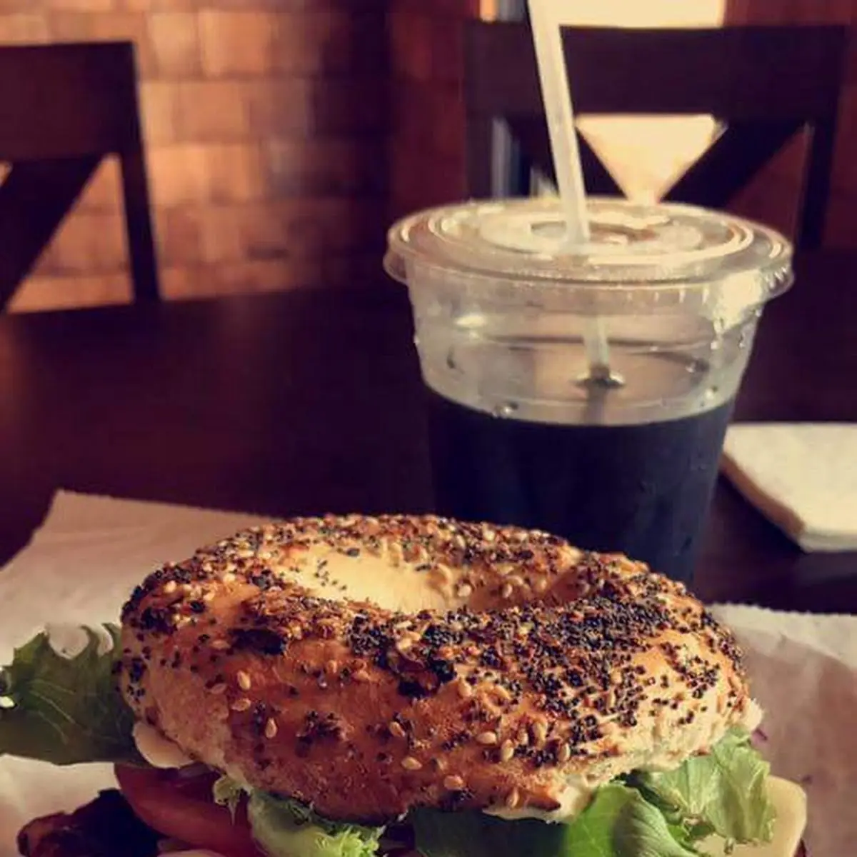 Everything Bagel with Bacon Egg and Cheese