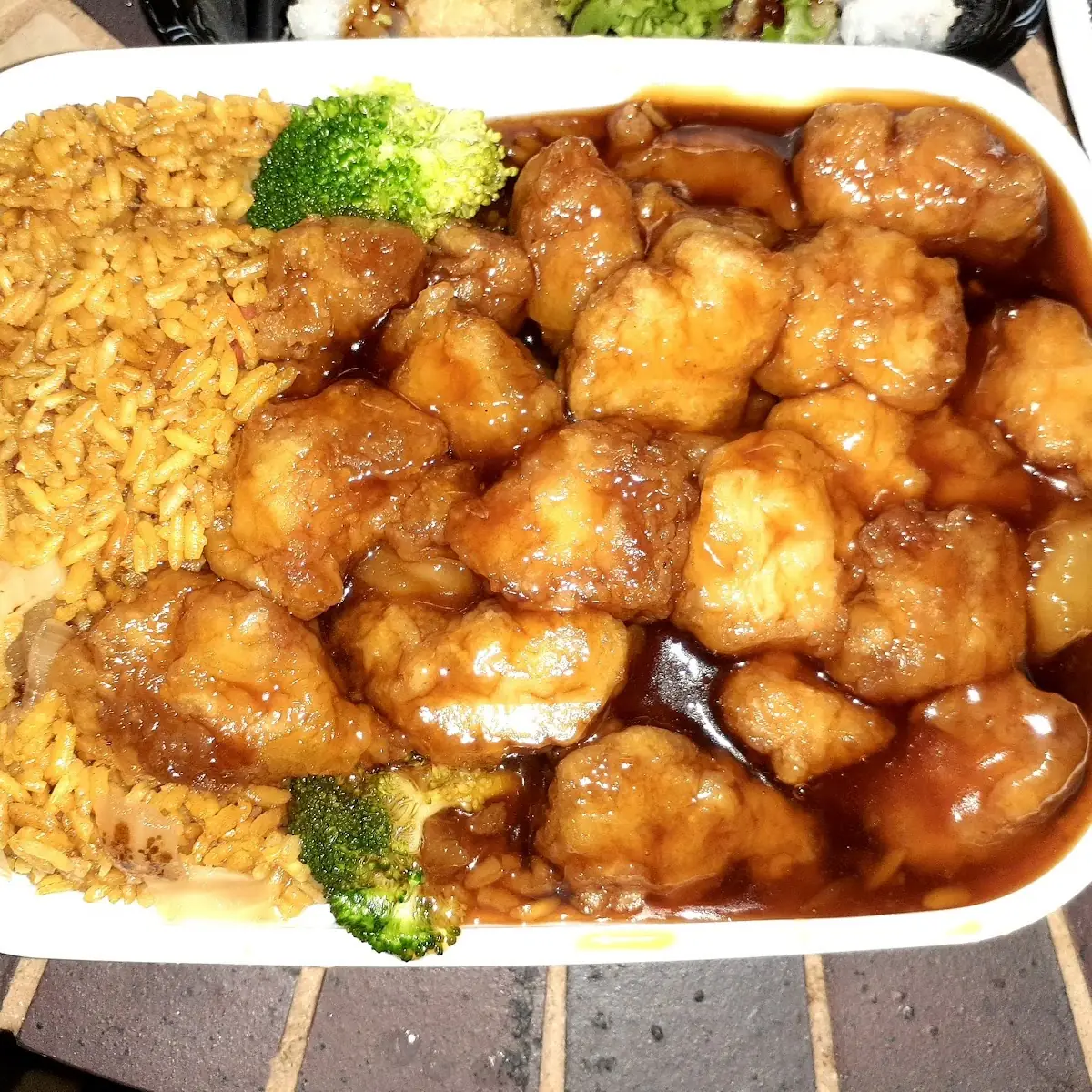 Pineapple Chicken with Pork Fried Rice