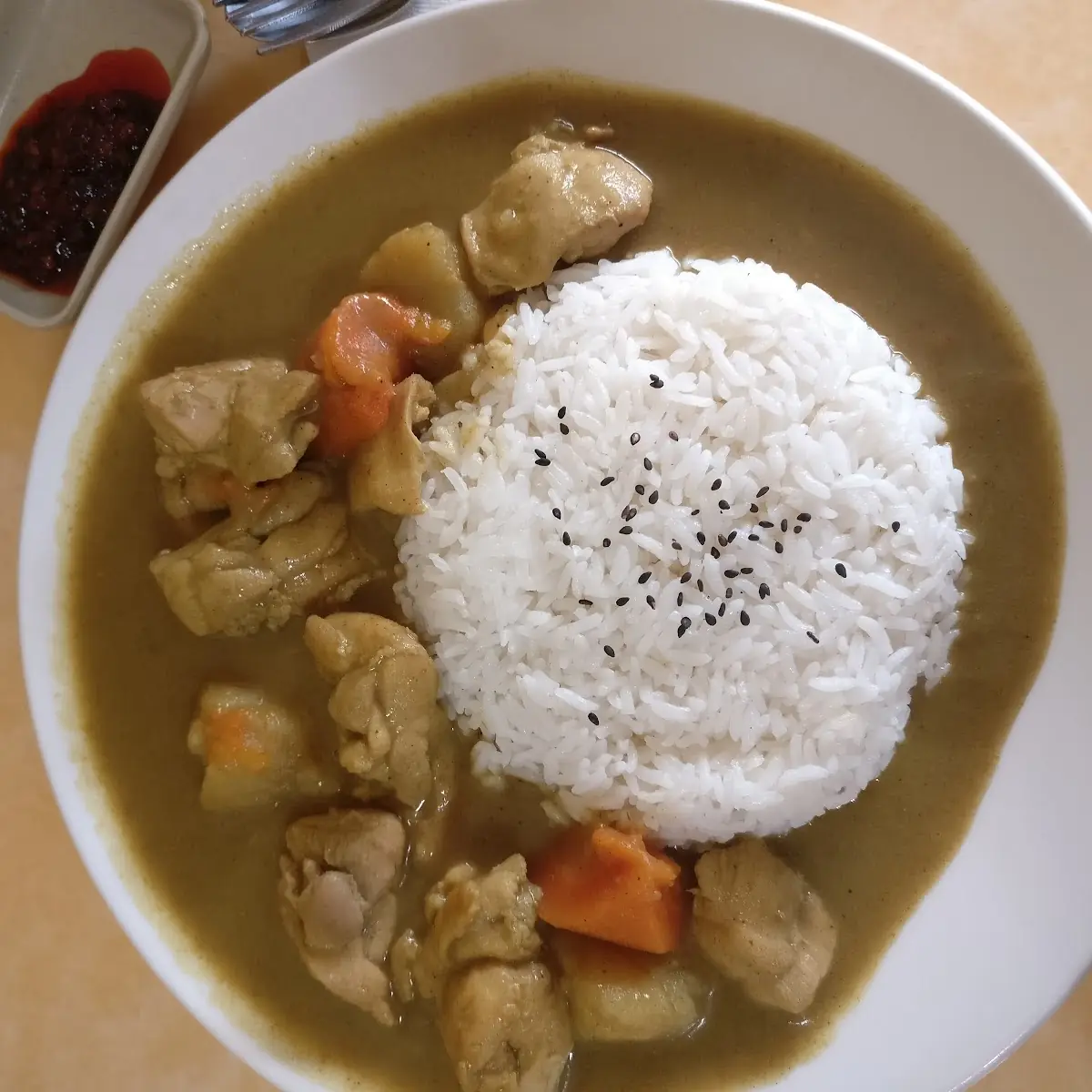 Curry Chicken over Rice