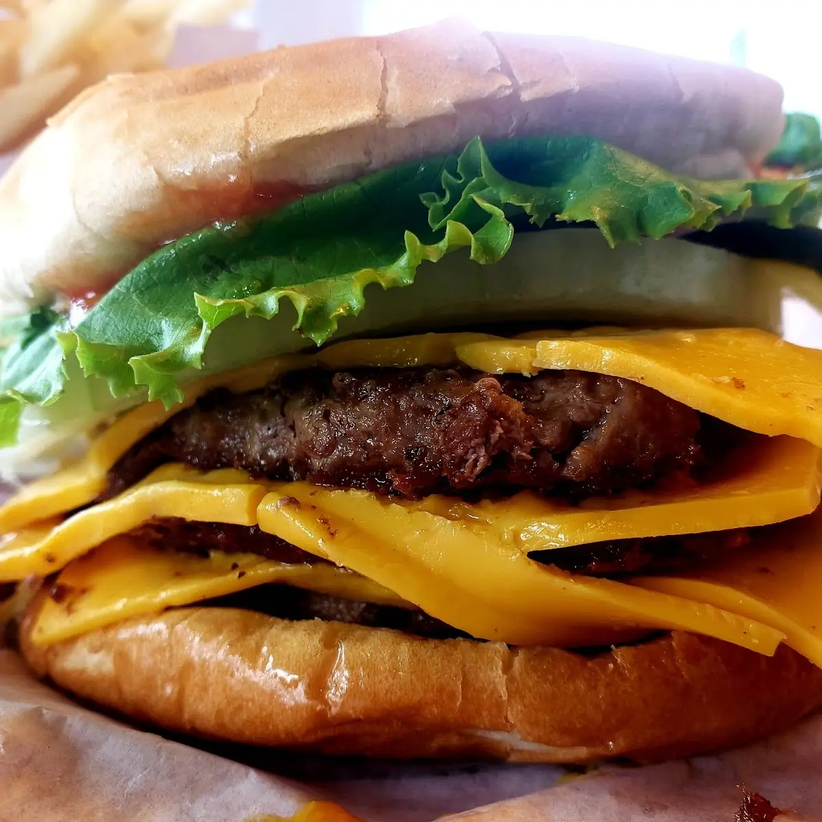 Triple x3 Steak and Cheese Burger