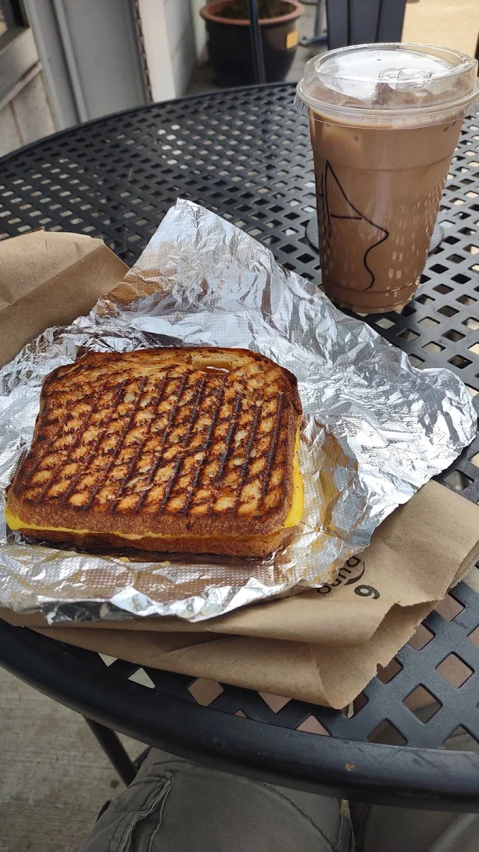 Breakfast Sandwich and Mocha